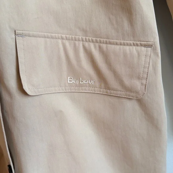 Barbour Beige Trench Coat with Button Details - Picture 5 of 9